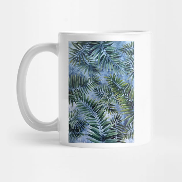 Abstract Palm Leaves 1, Tropical Plant Illustration by gusstvaraonica